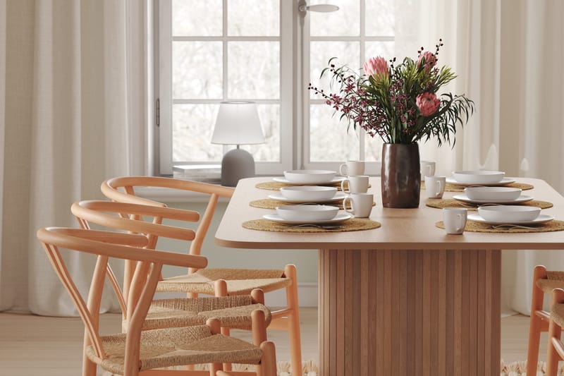 Kopparbo Matbord 200-260 cm Förlängningsbart med illäggsskiva - Vitlaserad Ek - Products - Möbler - Bord & matgrupp - Matbord & köksbord