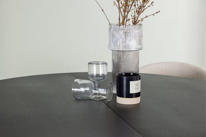 Matilda Matgrupp 130 cm Rund med 4 Chico Stolar - Svart - Products - Möbler - Bord & matgrupp - Matgrupp