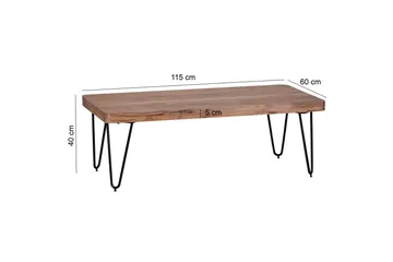 Mayotte Soffbord 115 cm - Akacia/Svart - Products - Möbler - Bord & matgrupp - Soffbord
