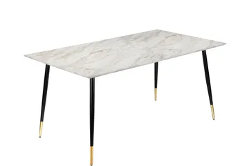 Oktoos Matbord 120 cm - Grå/Vit/Svart/Guld - Products - Möbler - Bord & matgrupp - Marmorbord