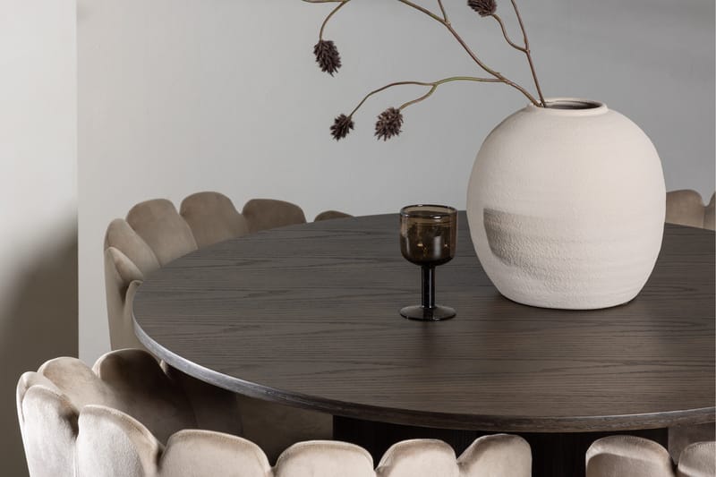 Olivia Matgrupp 110 cm Rund med 4 Limhamn stolar - Beige - Products - Möbler - Bord & matgrupp - Matgrupp