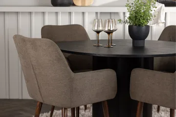 Olivia Matgrupp 110 cm Rund med 4 Tomorrow Stolar - Svart - Products - Möbler - Bord & matgrupp - Matgrupp