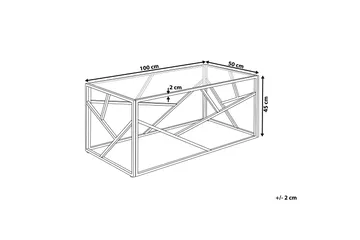Orland Soffbord 100 cm - Glas/Guld - Products - Möbler - Bord & matgrupp - Soffbord