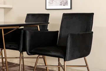 Petra Matgrupp 190 cm Rektangulär med 6 Petra stolar - Svart - Products - Möbler - Bord & matgrupp - Matgrupp