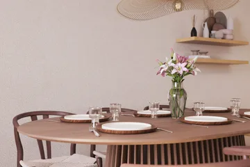 Peyra Matgrupp 200 cm Ovalt med 6 Dastoori Matstol - 2220070-6,1893316-1 - Valnöt - Products - Möbler - Bord & matgrupp - Matgrupp