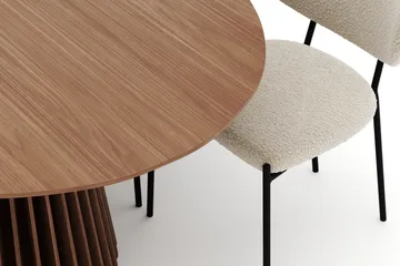 Peyra Ovalt Matbord 200 cm med 6 Gemmiano Stolar - Valnöt - Products - Möbler - Bord & matgrupp - Matgrupp