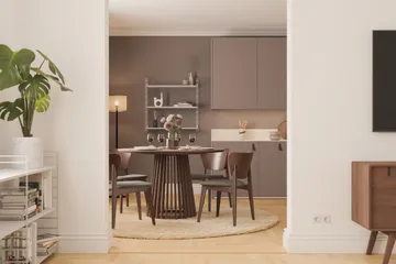 Peyra Runt Matbord 120 cm för 4 personer Köksbord i trä - Valnöt - Products - Möbler - Bord & matgrupp - Matbord & köksbord