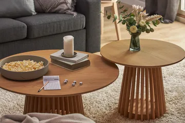 Peyra Soffbord  60 cm Runt Ek - Natur - Products - Möbler - Bord & matgrupp - Soffbord