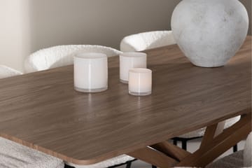 Piazza Matgrupp 180 cm Rektangulär med 6 Agnes stolar - Mocca/Vit - Products - Möbler - Bord & matgrupp - Matgrupp