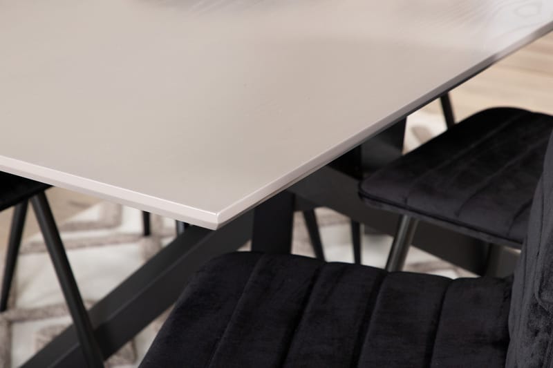 Piazza Matgrupp 180 cm Rektangulär med 6 Windu stolar - Svart - Products - Möbler - Bord & matgrupp - Matgrupp