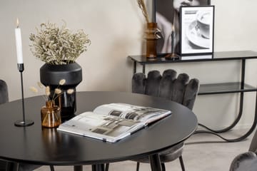 Plaza Matgrupp 100 cm Rund med 4 Limhamn stolar - Svart - Products - Möbler - Bord & matgrupp - Matgrupp