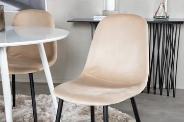 Plaza Matgrupp 100 cm Rund med 4 Polar stolar - Beige - Products - Möbler - Bord & matgrupp - Matgrupp