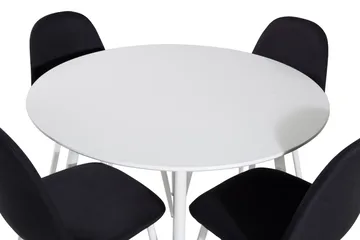 Plaza Matgrupp 100 cm Rund med 4 Polar stolar - Svart - Products - Möbler - Bord & matgrupp - Matgrupp