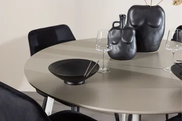 Plaza Matgrupp 120 cm Rund med 4 Night stolar - Beige/Svart - Products - Möbler - Bord & matgrupp - Matgrupp