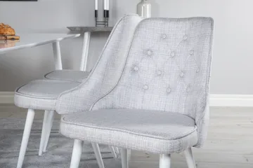 Polar Matgrupp 180 cm Rektangulär med 6 Velvet Deluxe stolar - Grå - Products - Möbler - Bord & matgrupp - Matgrupp