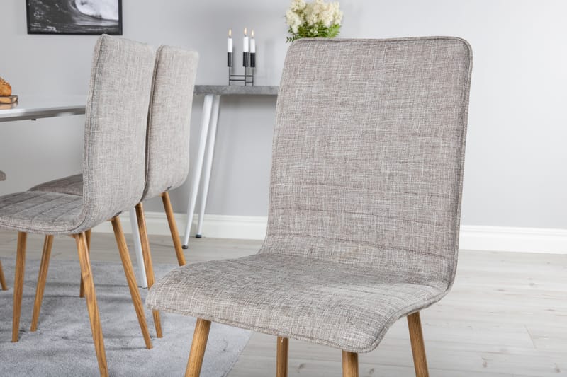 Polar Matgrupp 180 cm Rektangulär med 6 Windu Lyx stolar - Ljusgrå - Products - Möbler - Bord & matgrupp - Matgrupp