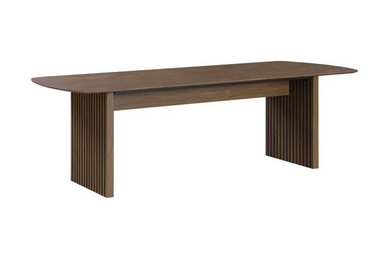 Richeto Matbord 210 cm med 6 Lucy Matstolar - Rökt ek / Greige Bouclé - Products - Möbler - Bord & matgrupp - Matgrupp