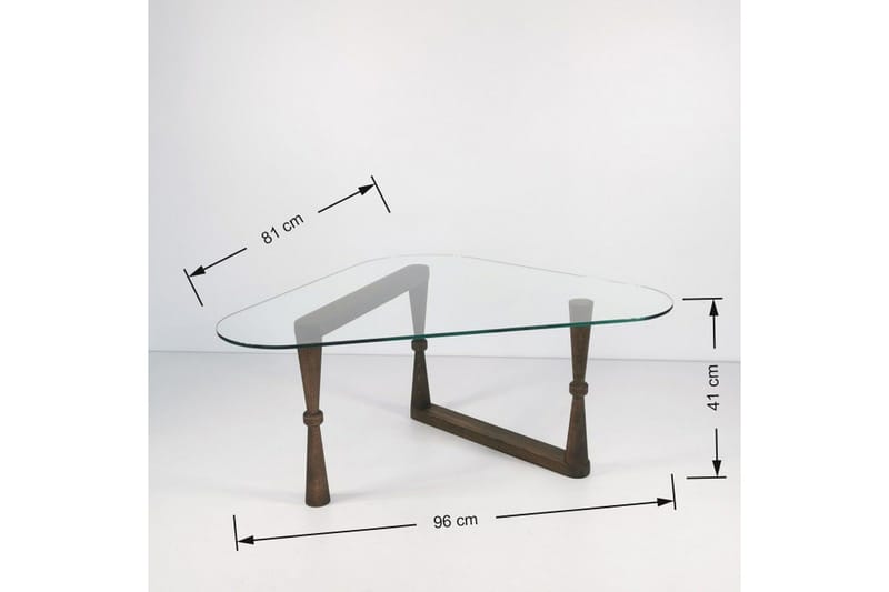 Sabani Soffbord 96 cm Trekantig - Valnötsbrun - Products - Möbler - Bord & matgrupp - Soffbord