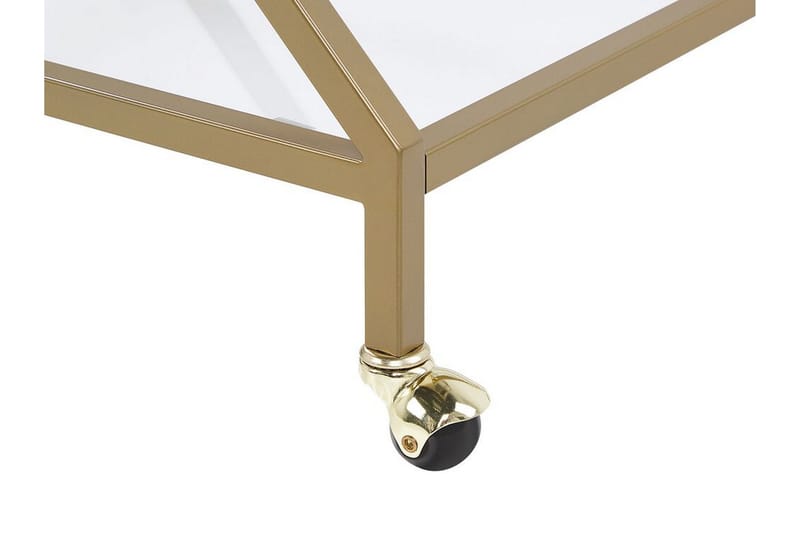 Serveringsvagn glas/guld IVERA - Guld - Products - Möbler - Bord & matgrupp - Serveringsvagn & serveringsbord - Rullvagn, rullbord & serveringsbord