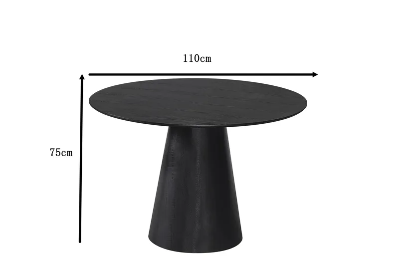 Siena Matbord Runt 110cm - Svart - Products - Möbler - Bord & matgrupp - Matbord & köksbord