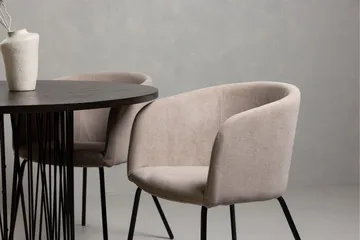 Stone Matgrupp 120 cm Rund med 4 Berit stolar - Beige - Products - Möbler - Bord & matgrupp - Matgrupp