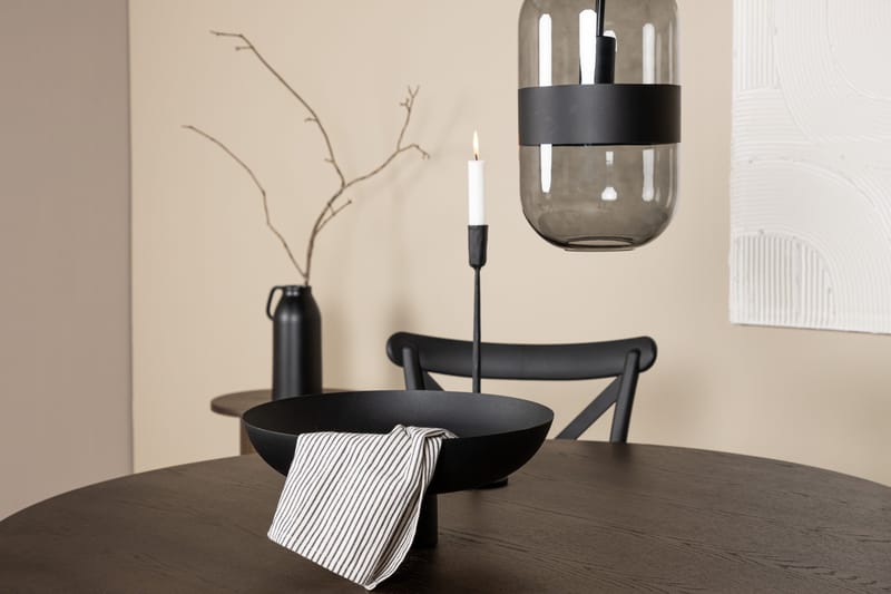 Stone Matgrupp 120 cm Rund med 4 Crosett stolar - Svart - Products - Möbler - Bord & matgrupp - Matgrupp