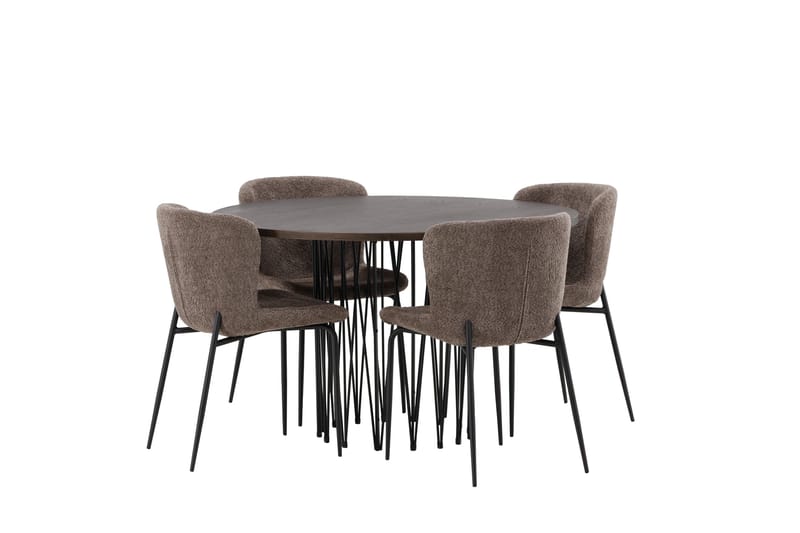 Stone Matgrupp 120 cm Rund med 4 Modesto stolar - Beige - Products - Möbler - Bord & matgrupp - Matgrupp