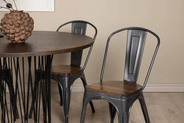 Stone Matgrupp 120 cm Rund med 4 Tempe stolar - Mocca - Products - Möbler - Bord & matgrupp - Matgrupp