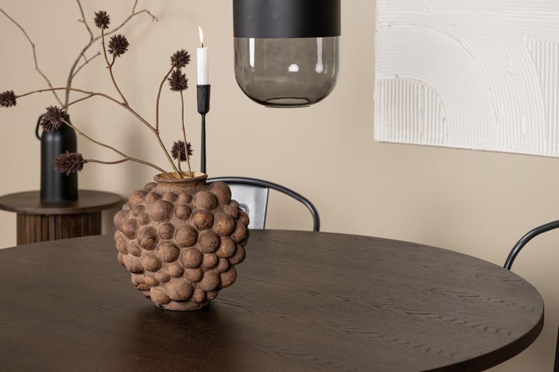 Stone Matgrupp 120 cm Rund med 4 Tempe stolar - Mocca - Products - Möbler - Bord & matgrupp - Matgrupp