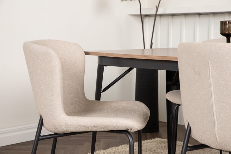 Tempe Matgrupp 140 cm Rektangulär med 4 Modesto stolar - Beige - Products - Möbler - Bord & matgrupp - Matgrupp