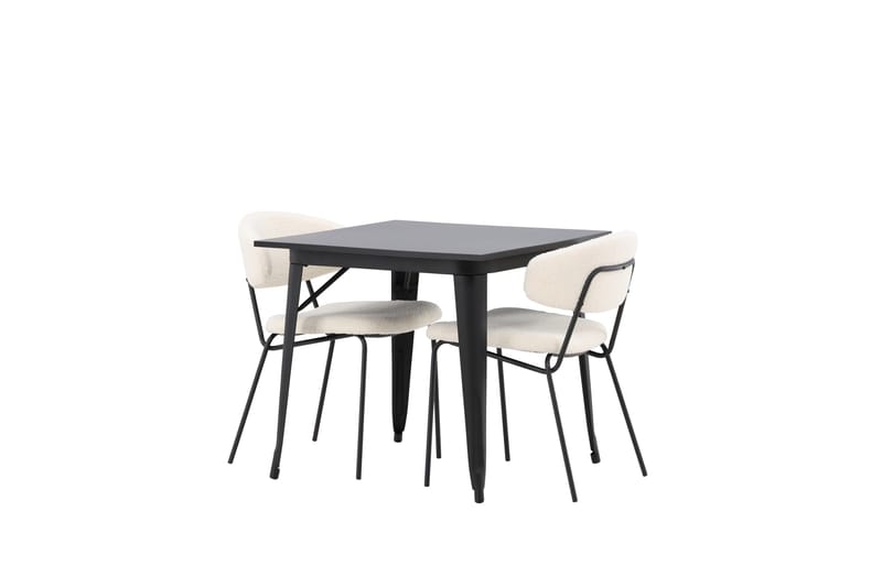 Tempe Matgrupp 80 cm Rektangulär med 2 Chico Stolar - Svart - Products - Möbler - Bord & matgrupp - Matgrupp