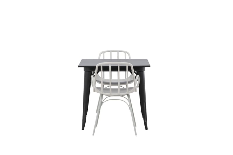 Tempe Matgrupp 80 cm Rektangulär med 2 Dyrön stolar - Svart - Products - Möbler - Bord & matgrupp - Matgrupp