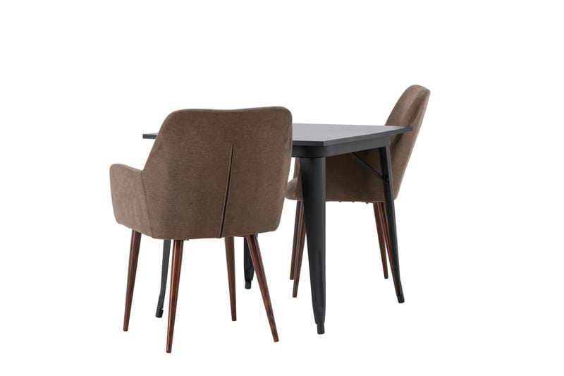 Tempe Matgrupp 80 cm Rektangulär med 2 Tomorrow stolar - Brun - Products - Möbler - Bord & matgrupp - Matgrupp