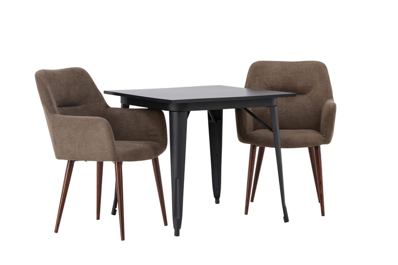 Tempe Matgrupp 80 cm Rektangulär med 2 Tomorrow stolar - Brun - Products - Möbler - Bord & matgrupp - Matgrupp