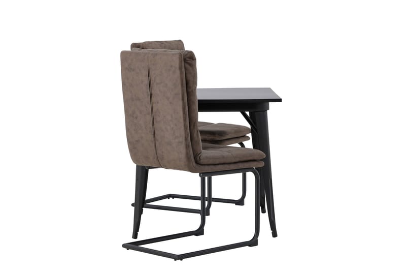 Tempe Matgrupp 80 cm Rektangulär med 2 Zizo stolar - Svart - Products - Möbler - Bord & matgrupp - Matgrupp