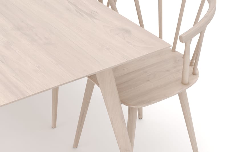 Tyrö Matgrupp med 6 st Tyrö Karmstolar - Whitewash/Whitewash - Products - Möbler - Bord & matgrupp - Matgrupp