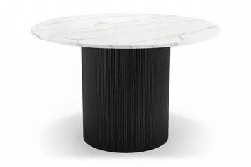 Uppveda Matbord 120 cm Rund med 4 Gemmiano Stolar - Svart/Vit - Products - Möbler - Bord & matgrupp - Matgrupp