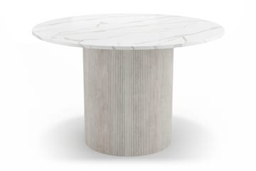 Uppveda Matbord 120 cm Rund med 4 Gemmiano Stolar - Vit - Products - Möbler - Bord & matgrupp - Matgrupp