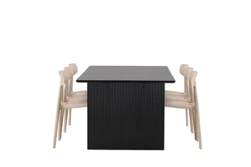 Vail Matgrupp 200 cm Rektangulär med 6 Ursholmen stolar - Beige - Products - Möbler - Bord & matgrupp - Matgrupp