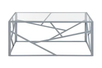 Vanausdall Soffbord 100 cm - Silver/Glas - Products - Möbler - Bord & matgrupp - Soffbord