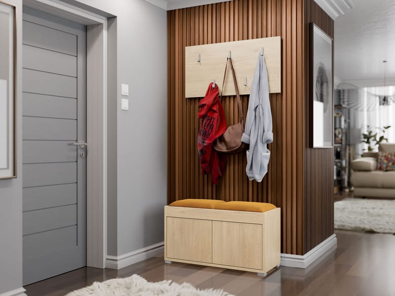 Agawal Hallmöbelset - Brun - Products - Möbler - Hallmöbler - Möbelset för hall & entre