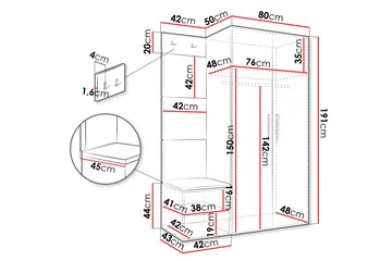 Farosa Hallmöbelset - Grå - Products - Möbler - Hallmöbler - Möbelset för hall & entre