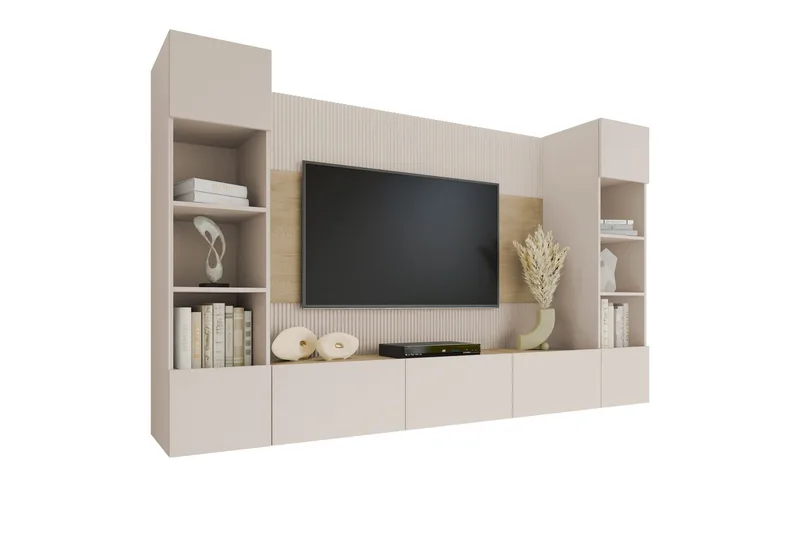 Bernice Tv-skåp 260x38 cm - Beige - Products - Möbler - TV- & Mediamöbler - TV-möbelset