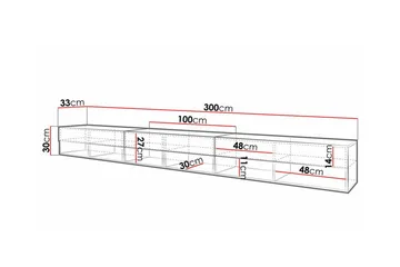 Galbally Tv-skåp 300 cm White - Products - Möbler - TV- & Mediamöbler - TV-skåp