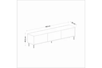 Imaj Tv-bänk 180 cm - Vit marmor/Guld - Products - Möbler - TV- & Mediamöbler - TV bänk & mediabänk
