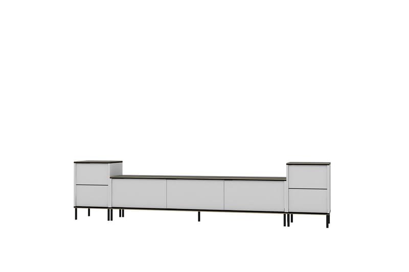 Imaj Tv-bänk 260 cm - Guld/Svart/Vit - Products - Möbler - TV- & Mediamöbler - TV bänk & mediabänk