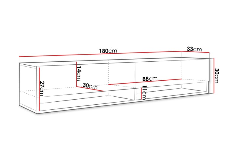 Kanak Tv-bänk 180 cm - Beige - Products - Möbler - TV- & Mediamöbler - TV bänk & mediabänk
