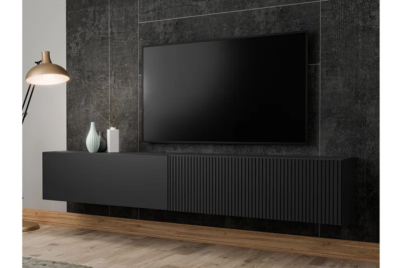 Kangana Tv-bänk 200 cm - Svart - Products - Möbler - TV- & Mediamöbler - TV bänk & mediabänk