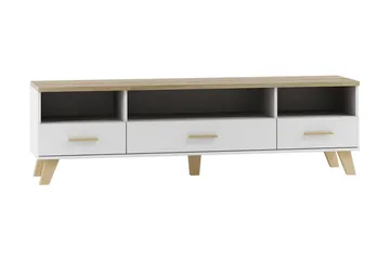 Kardos TV-bänk 180 cm - Vit/Ek - Products - Möbler - TV- & Mediamöbler - TV bänk & mediabänk