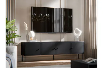 Laholm Tv-bänk 201 cm - Svart - Products - Möbler - TV- & Mediamöbler - TV bänk & mediabänk